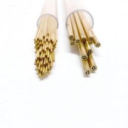 100PCS EDM Drilling Electrodes Single Channel Brass Tubes Ø0.3 X